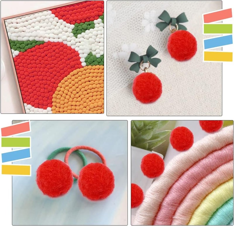 MORFEN 150 Pieces Pom Poms, 1 Inch Red Pom Poms for Crafts, Fuzzy Pompom Puff Balls, Small Pom Pom Balls for Crafts Projects, DIY Arts, Home Decorations Craft Supplies - Image 4